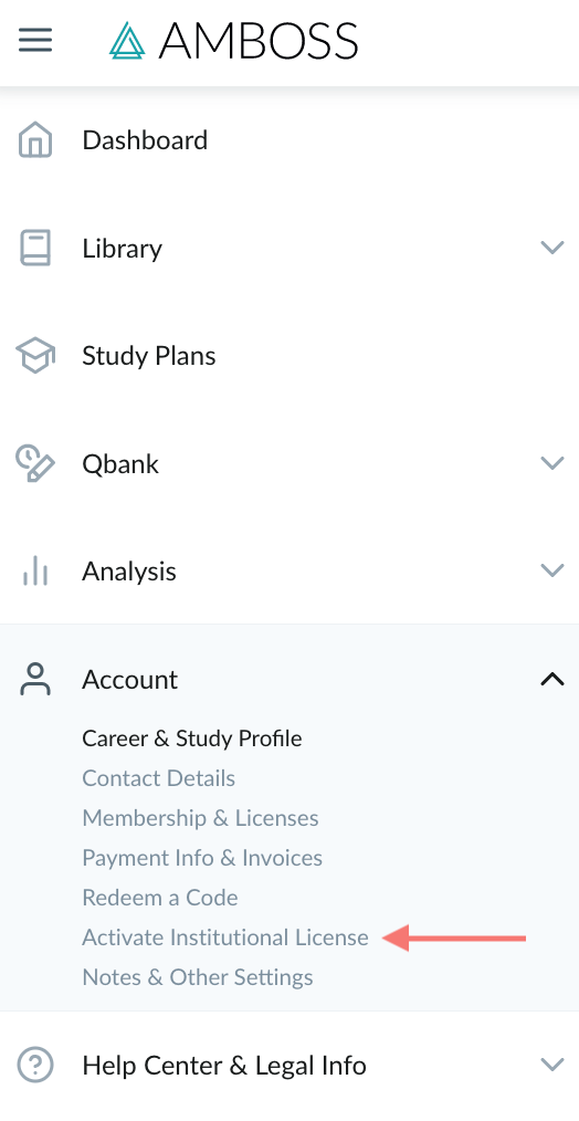 Activating your Campus License/Trial Access Code AMBOSS
