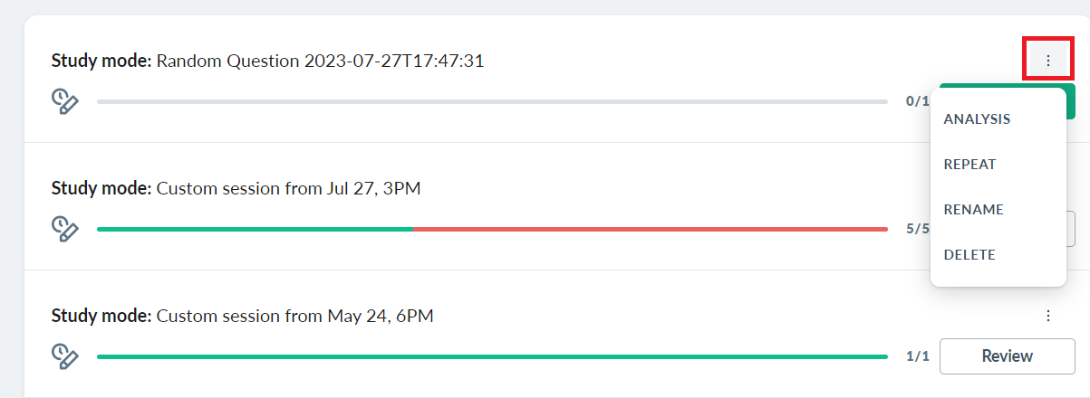 Resetting your Statistics AMBOSS