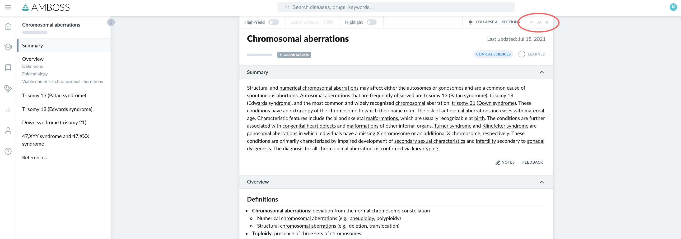 changing-text-size-in-the-knowledge-library-amboss