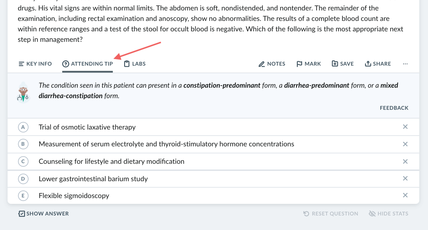 Using Study Mode &amp; Exam Mode – AMBOSS