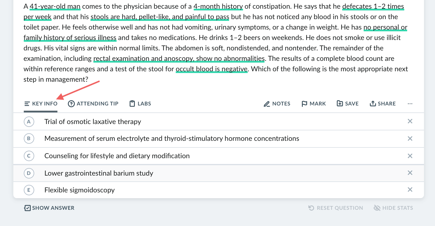 Using Study Mode &amp; Exam Mode – AMBOSS